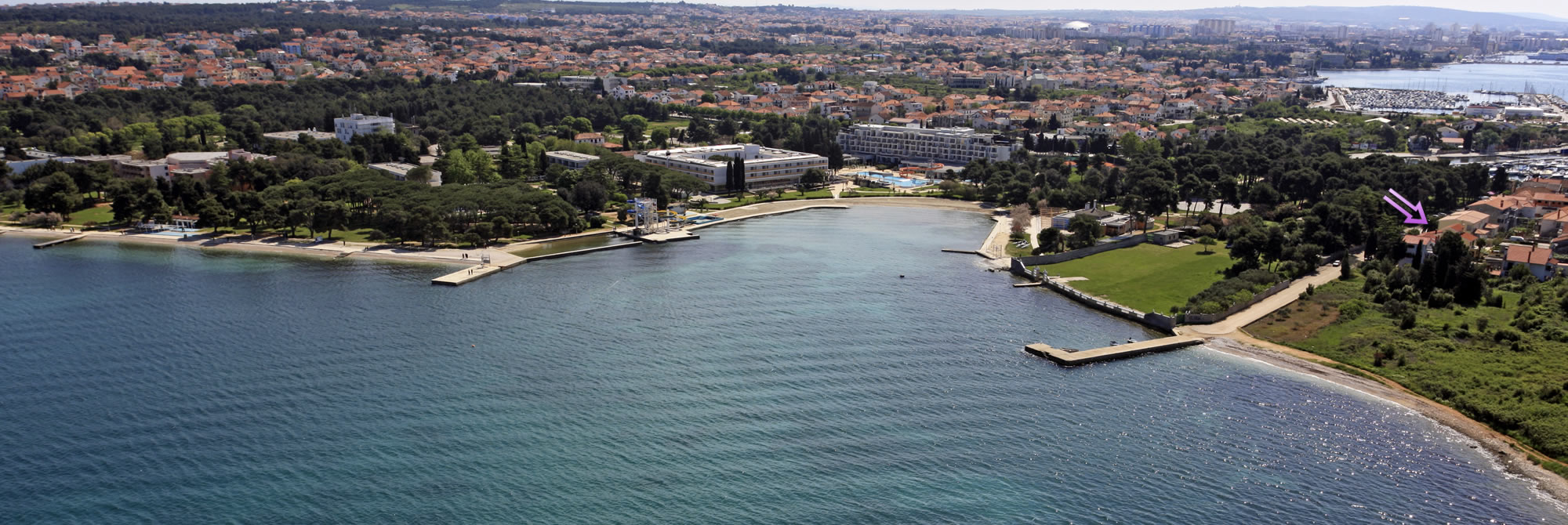 Apartmani Šimićev - Pogled iz zraka